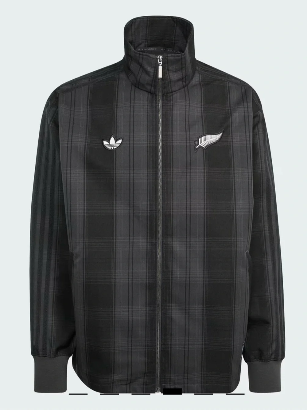 ADIDAS ORIGINALS & ALL BLACKS PLAID WOVEN FIREBIRD TRACK JACKET